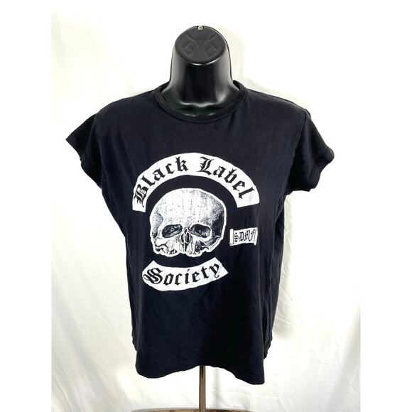 Black Label Society Skull Tee SDMF Logo Black Small - Picture 1 of 5